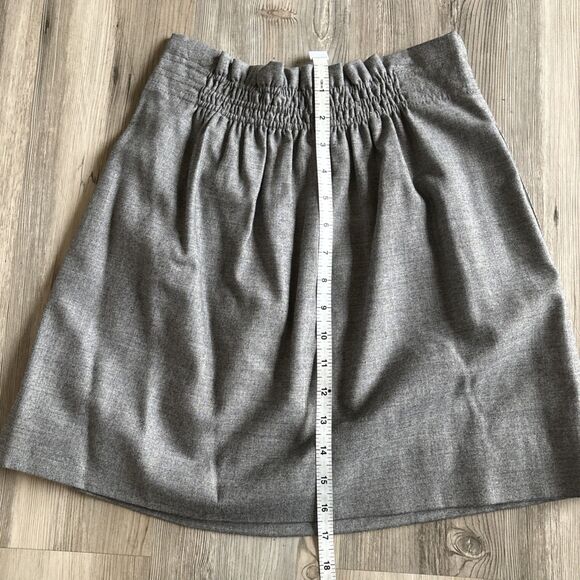 J. Crew Womens Wool Skirt Size 6 Gray Front Pockets Elastic Waist Skirt #463336 - Picture 4 of 6